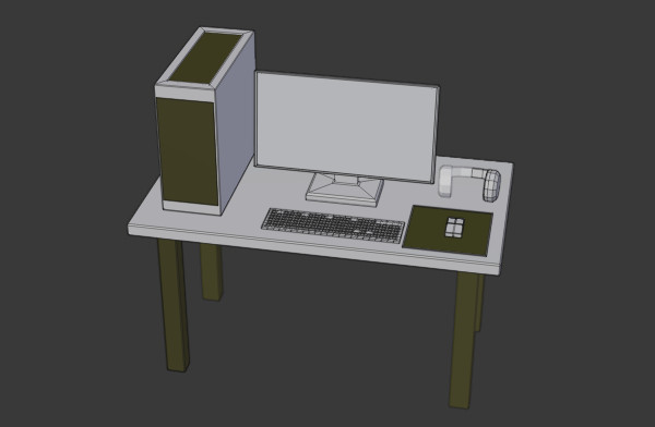 Low Poly Gaming Desk游戏桌插图1