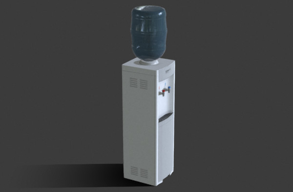办公室饮水机3d模型插图