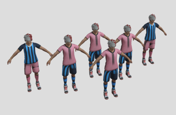《Free Fire 》足球运动员球衣游戏皮肤3d模型插图1