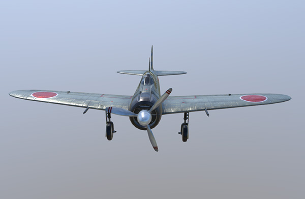日本零式战斗机CG模型插图1