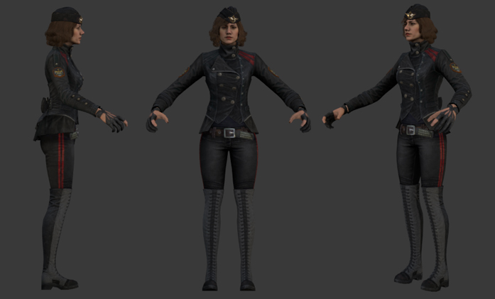 《使命召唤手游》女军官次世代3d游戏模型插图1