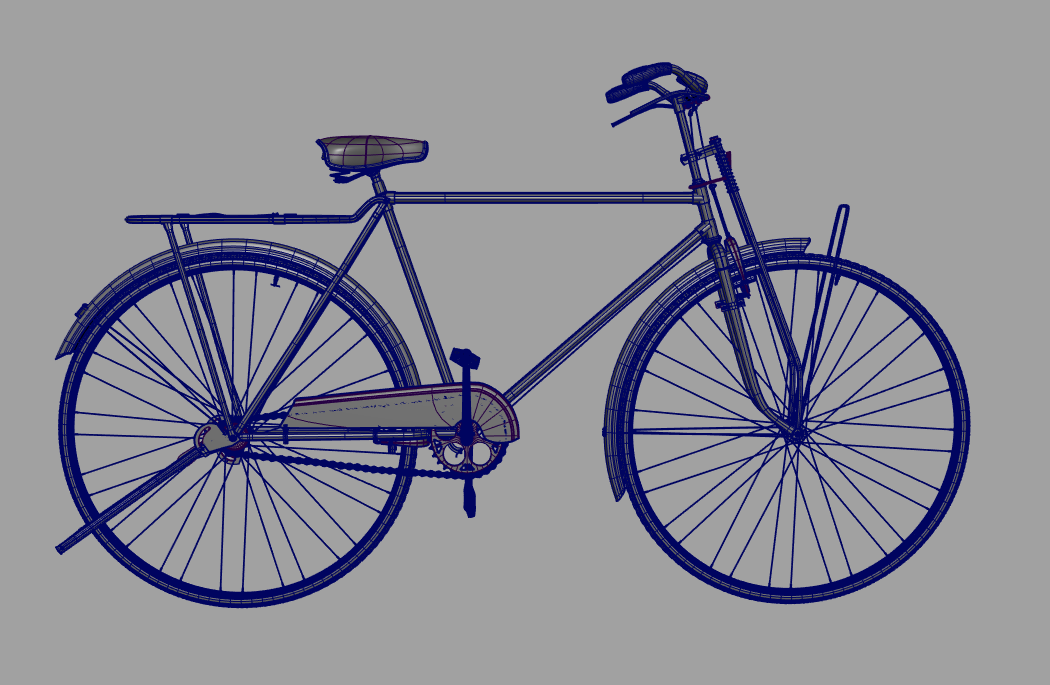 凤凰牌老式自行车fbx模型插图2