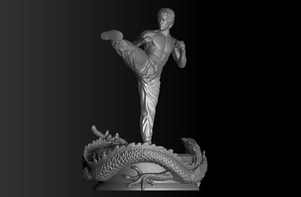 李小龙动作Bruce_Lee_pose_3d打印模型插图3