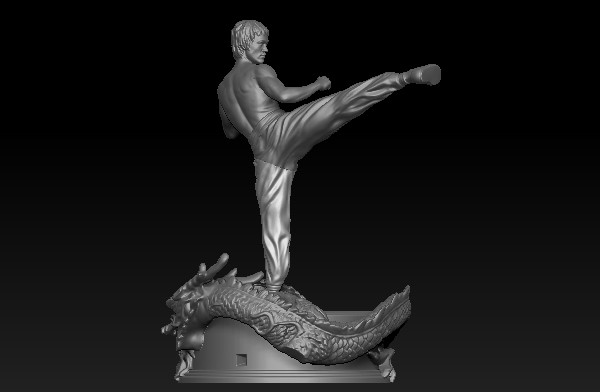 李小龙动作Bruce_Lee_pose_3d打印模型插图2