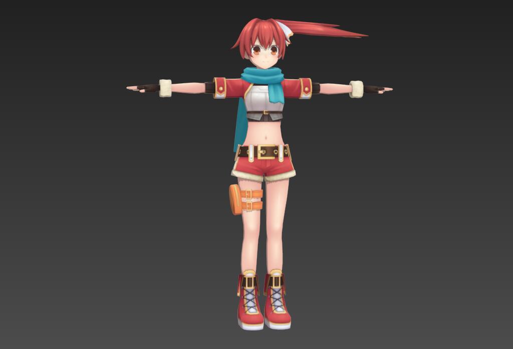 海王星ネプテューヌ美少女战士FalcomYoung 3d模型插图