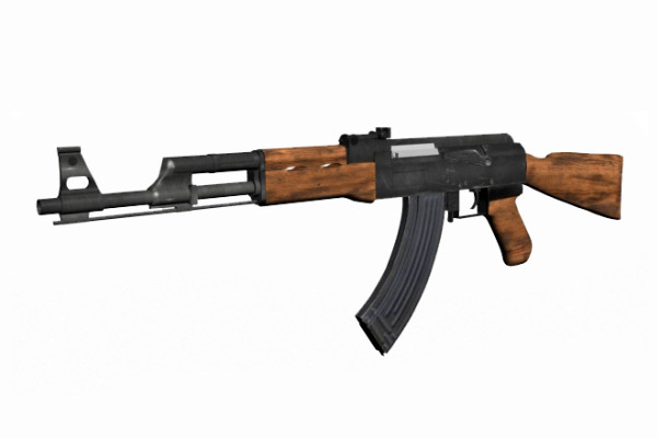 Ak-47步枪OBJ模型插图