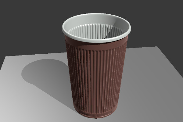 一次性纸质咖啡杯blender模型插图