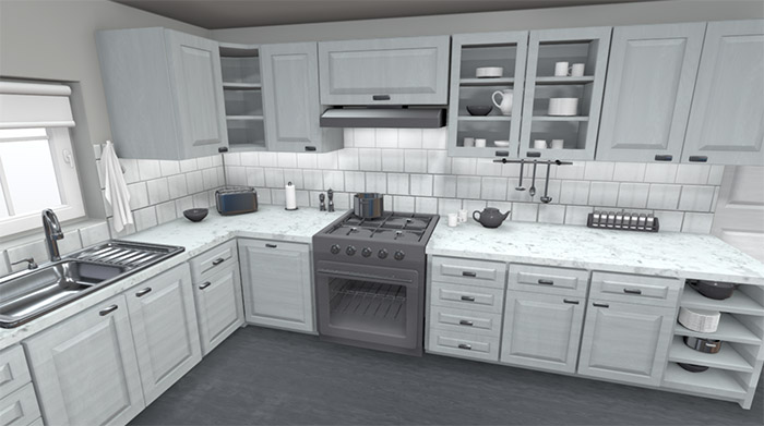 开放式厨房室内精品模型下载插图