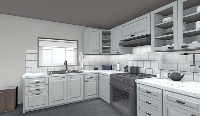 开放式厨房室内精品模型下载插图1