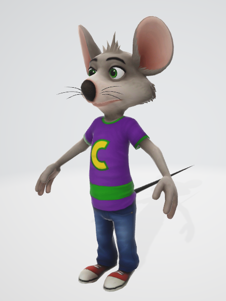 游戏模型-卡通老鼠查克·E·奶酪（装配），有绑定插图
