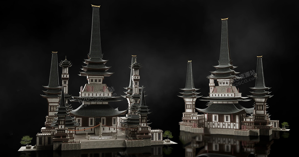 K045 香格里拉Kitbash3D-Shangri.La插图1