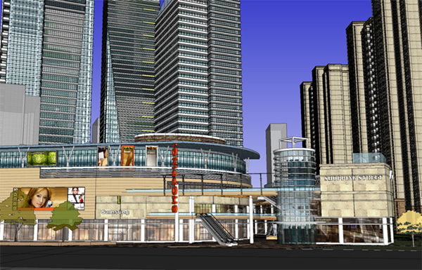 现代风格商业中心及住宅sketchUp模型插图2