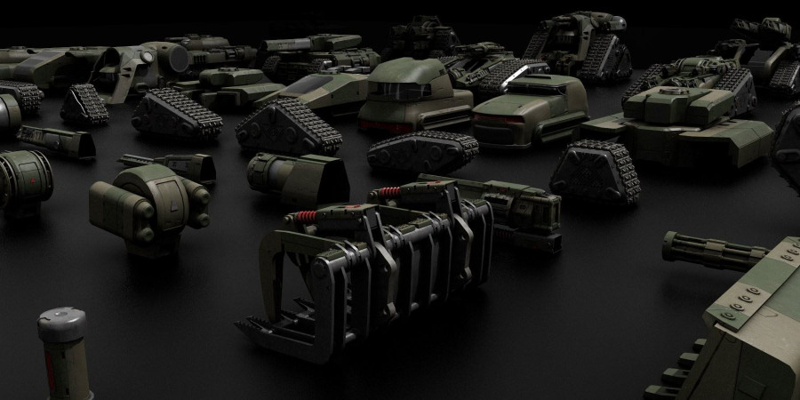 K048交通工具：坦克Kitbash3D-Vehicles：Tanks插图8