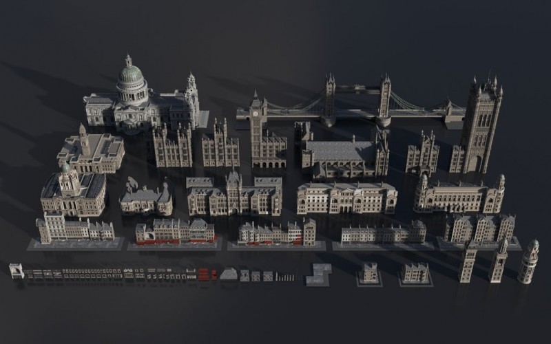 K024维多利亚时代中世纪欧美建筑景观3D模型合集 Kitbash3D – Victorian插图5