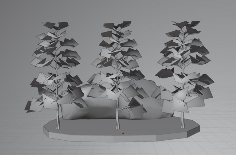 Low Poly松树植物景观blend模型插图2