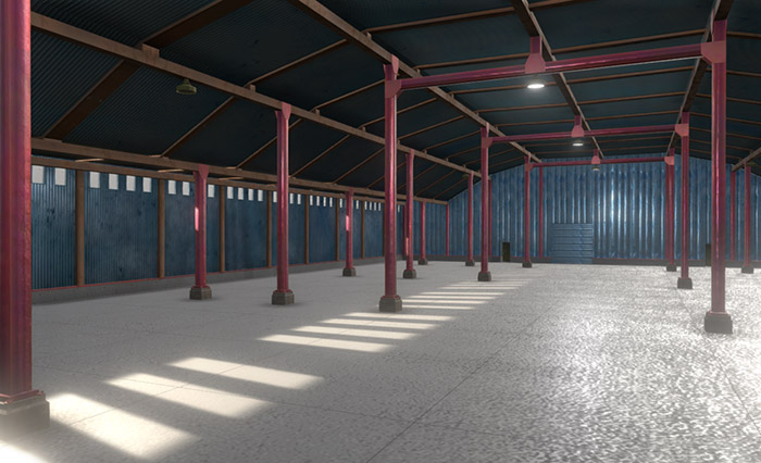 工厂仓库房间室内场景3d模型插图