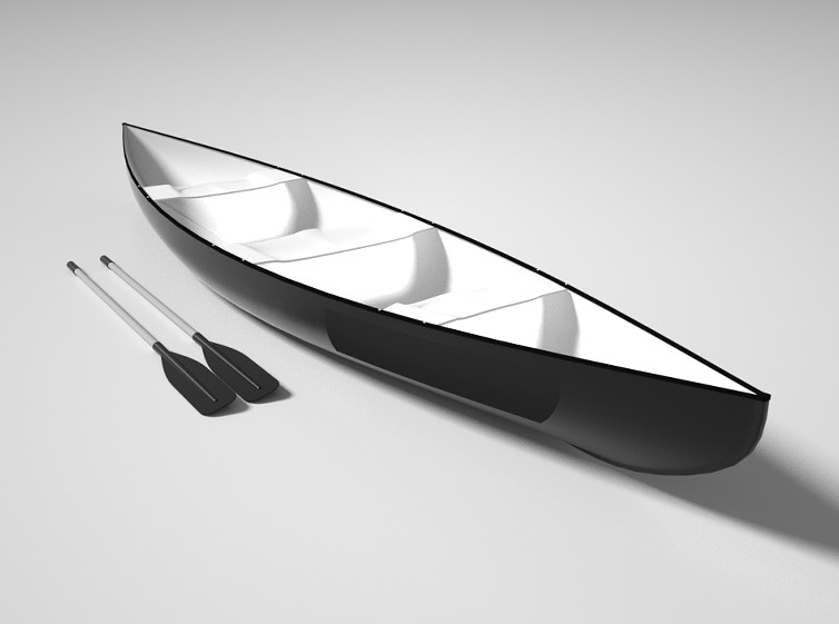 划艇 船 小舟c4d模型插图
