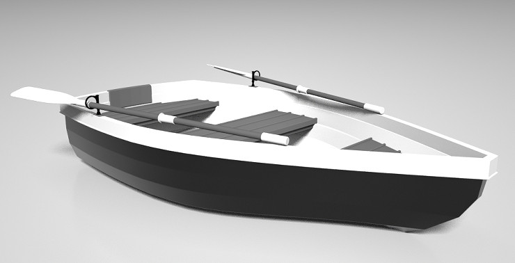 游艇 划艇 小船 小舟c4d模型下载插图