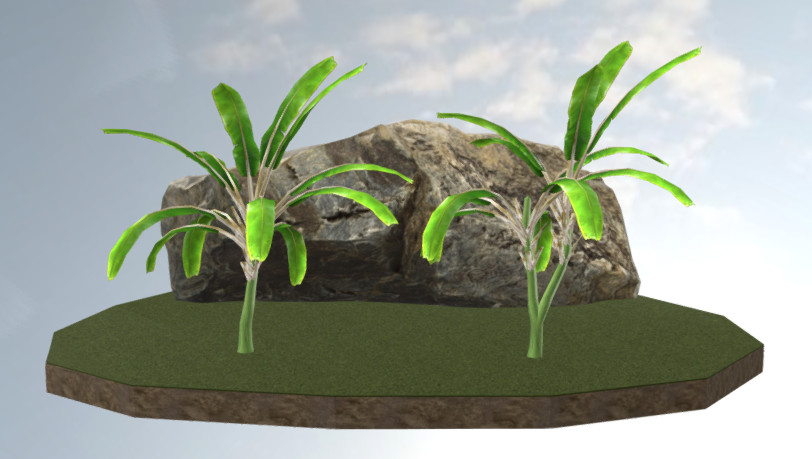 香蕉树植物blender模型插图