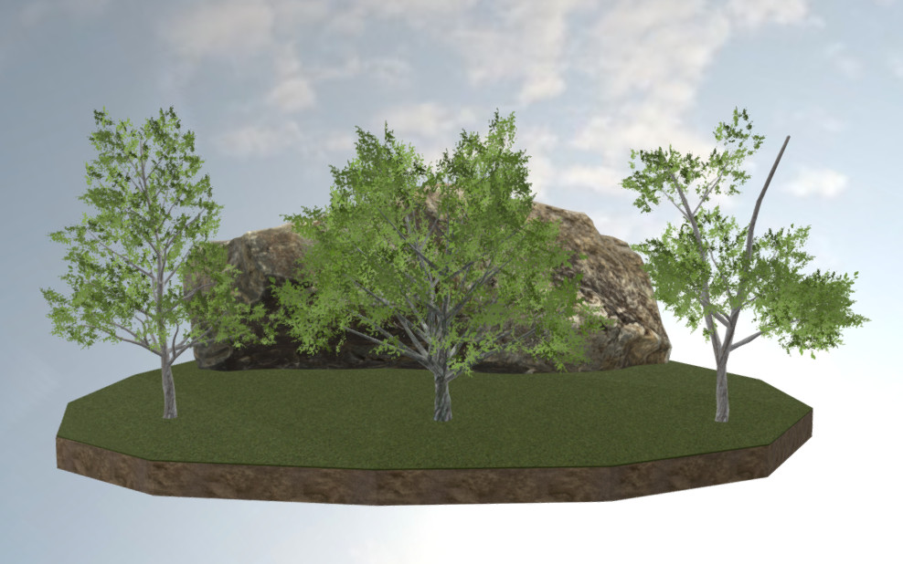山毛榉树blender模型插图