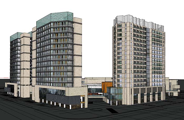 商业中心及高层住宅sketchUp模型2插图2