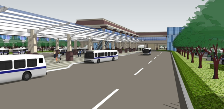 客运长途汽车站设计方案sketchup模型插图1