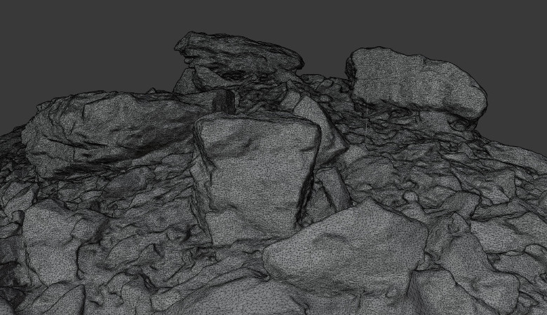 3d扫描风格山地岩石模型下载插图1