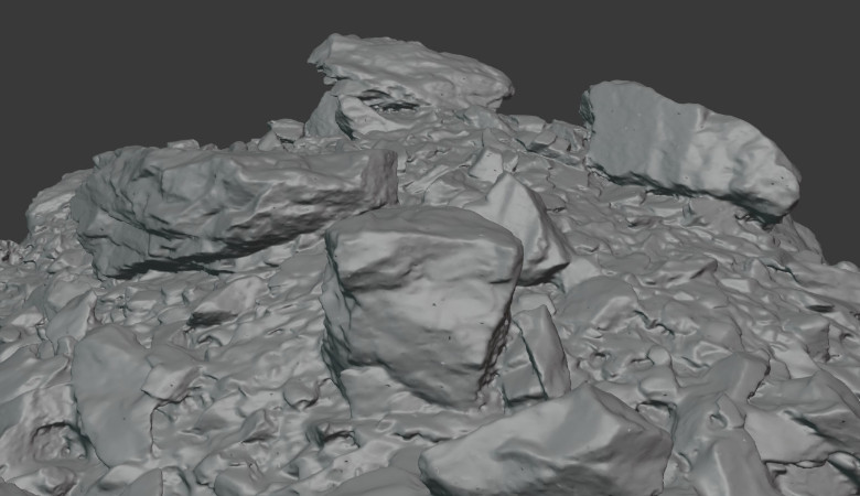 3d扫描风格山地岩石模型下载插图2