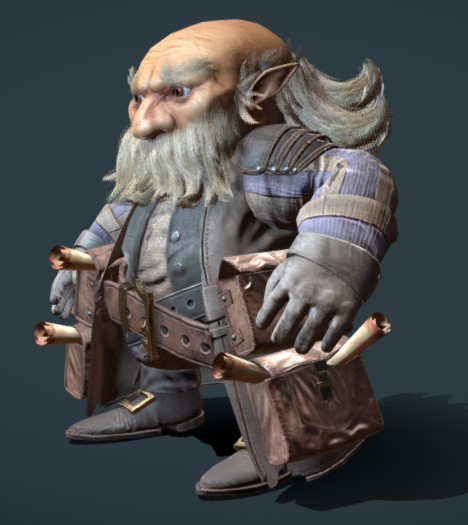 大胡子矮人海盗 航海家 船长次时代3d角色模型下载插图1