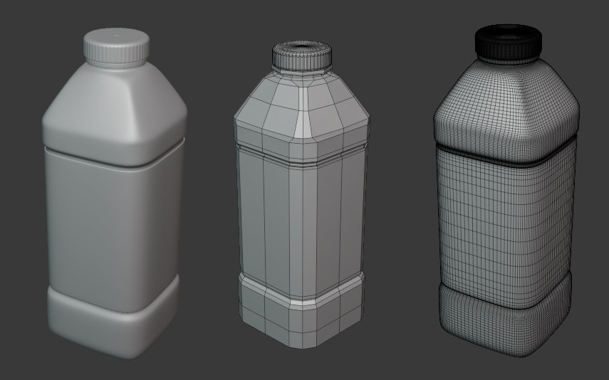 果汁瓶 饮料瓶 牛奶瓶样机3d模型下载插图