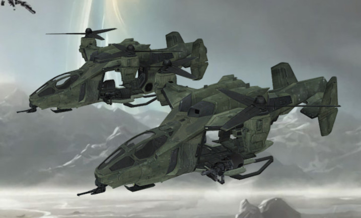 超科幻未来武装直升机图片