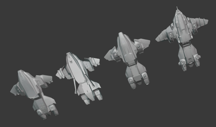 科幻战舰未来飞机隐身战斗机cg模型插图1