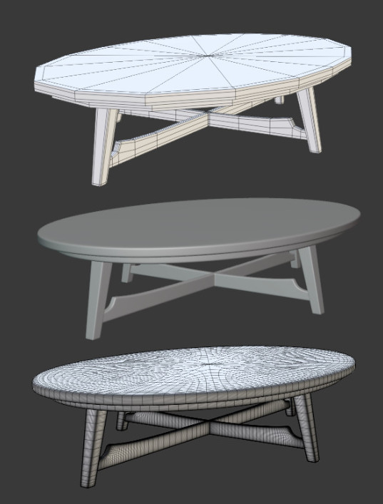 coffee_table_咖啡桌模型插图