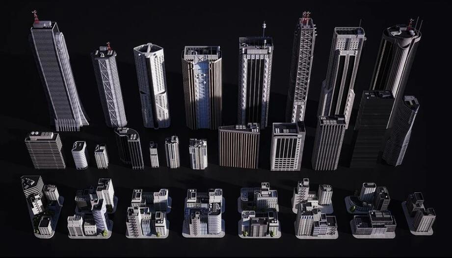 K015新东京摩天大楼巨型建筑空间概念3D模型 Kitbash3D – Neo Tokyo插图
