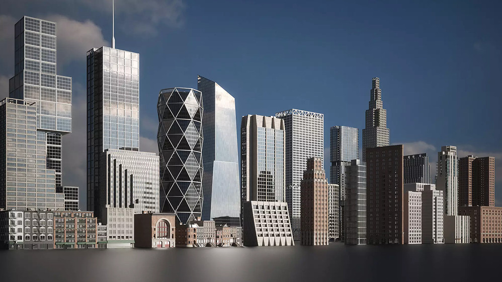 K005摩天大楼建筑物城市街道楼房3D模型Kitbash3d – Every City插图1
