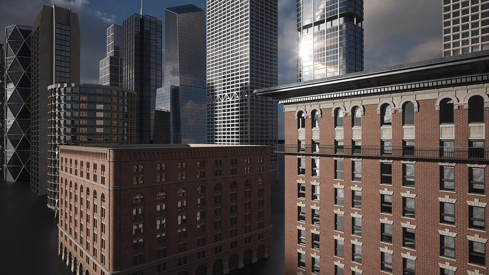 K005摩天大楼建筑物城市街道楼房3D模型Kitbash3d – Every City插图3