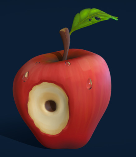 被虫吃掉的苹果+虫子动画fbx模型插图1