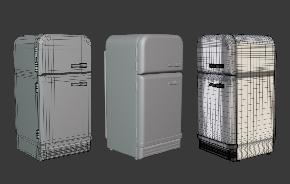 小冰箱fbx模型下载插图