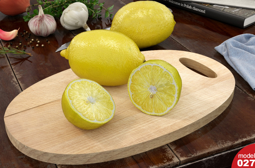 柠檬水果3dmax模型插图