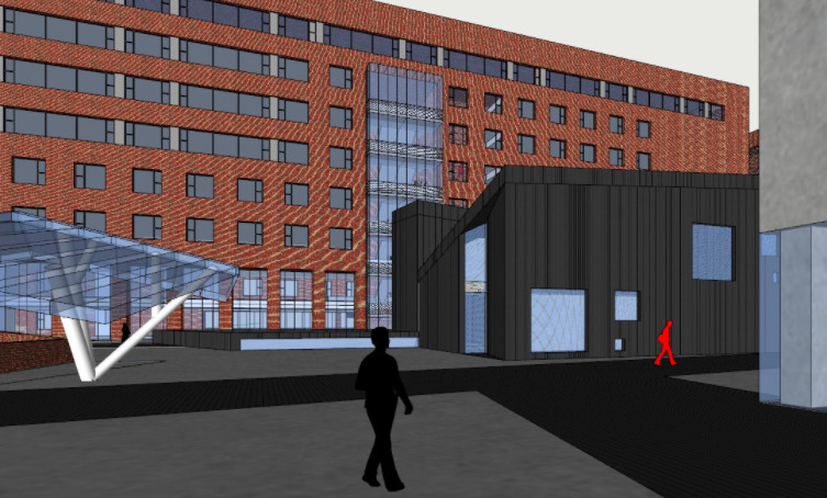 某大学新校区图书馆教学楼建筑SketchUp模型插图2