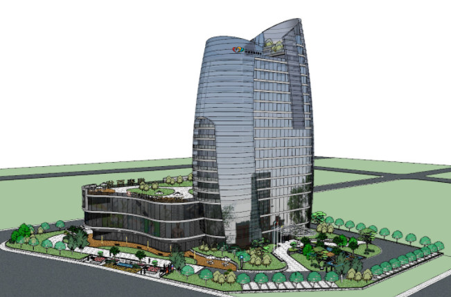 现代风格高层商业大厦方案sketchup模型插图