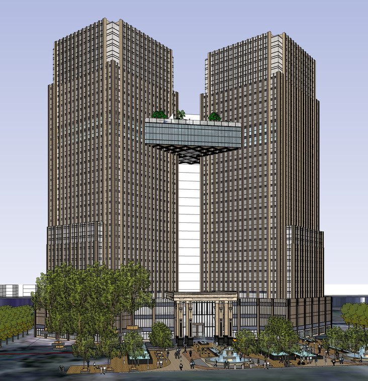商业广场与大型商业综合体建筑sketchup模型插图2