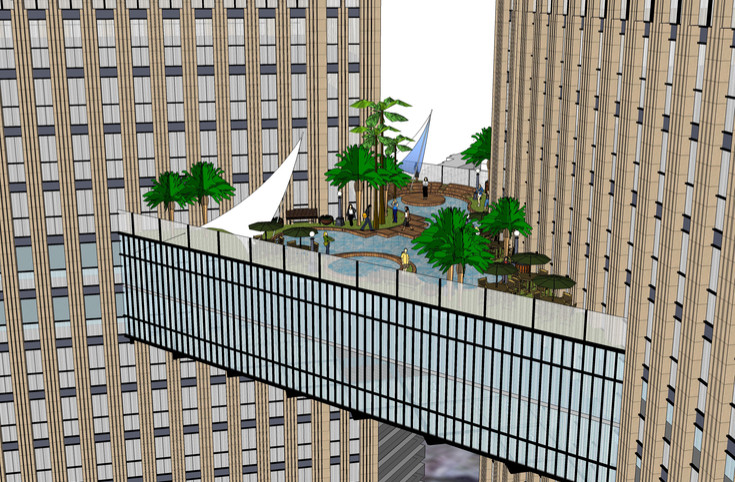 商业广场与大型商业综合体建筑sketchup模型插图1