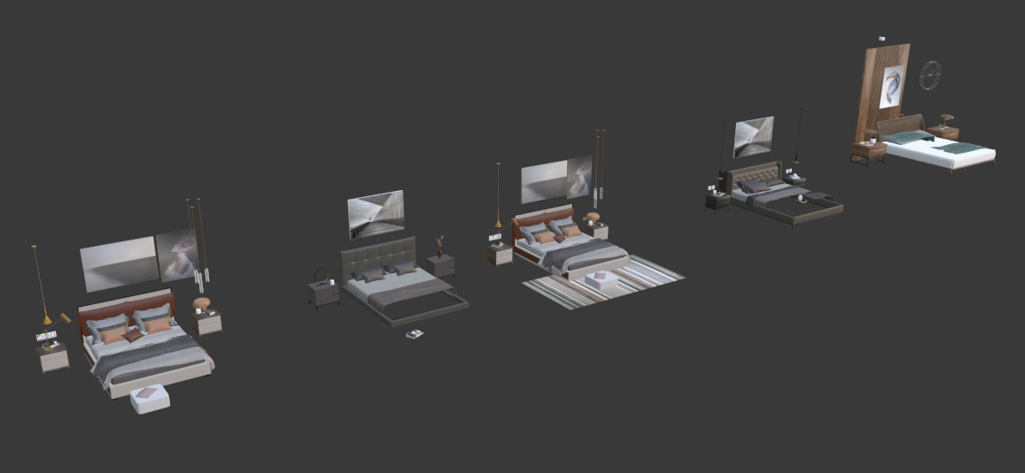 一批室内床模型合集下载2插图