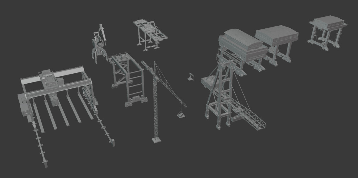 塔式集装箱港口起重机3d模型下载插图