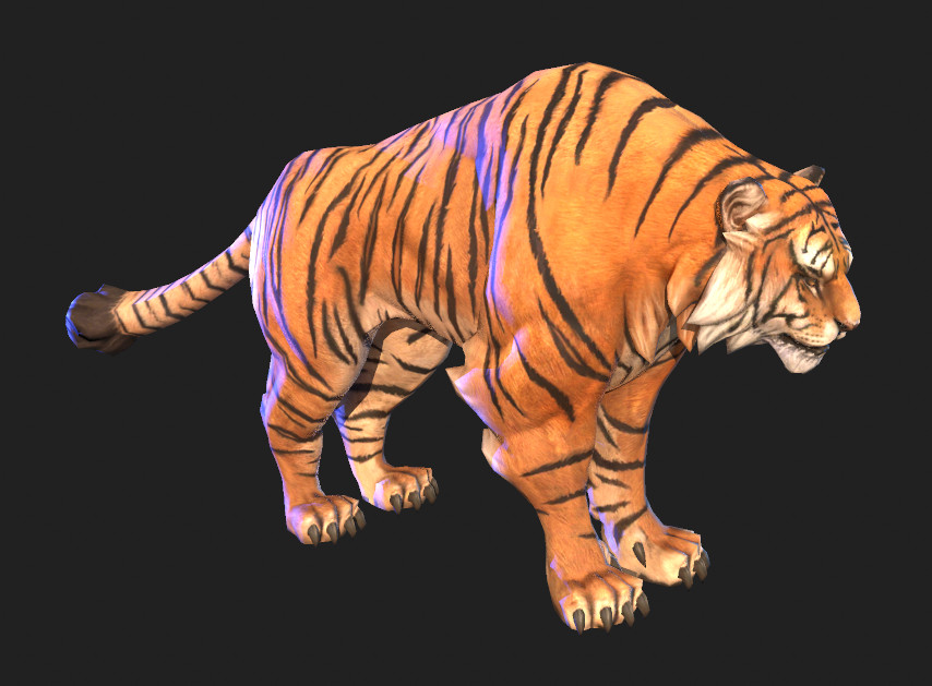 老虎 白虎3d游戏角色模型下载插图