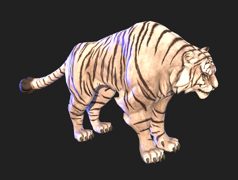 老虎 白虎3d游戏角色模型下载插图1