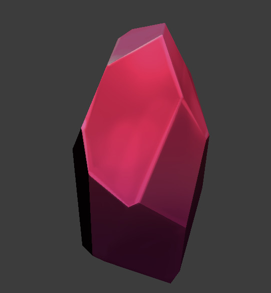 红色宝石 晶石fbx模型插图