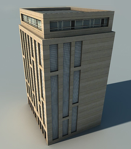独栋高楼建筑fbx模型下载插图