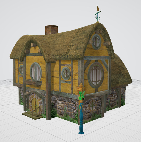 中世纪古代村庄房子3dmax模型下载插图